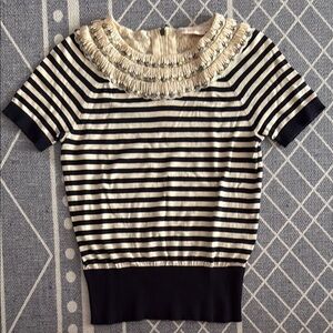 Tory Burch Embellished Fringe Sweater